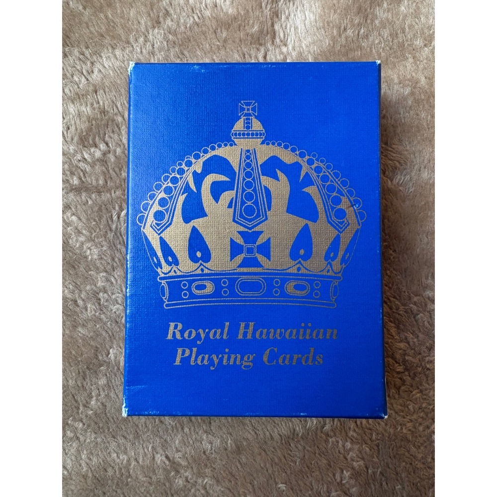 Vintage Royal Hawaiian Playing Cards 1978 Piatnik Hawaii Royalty Menehune Blue